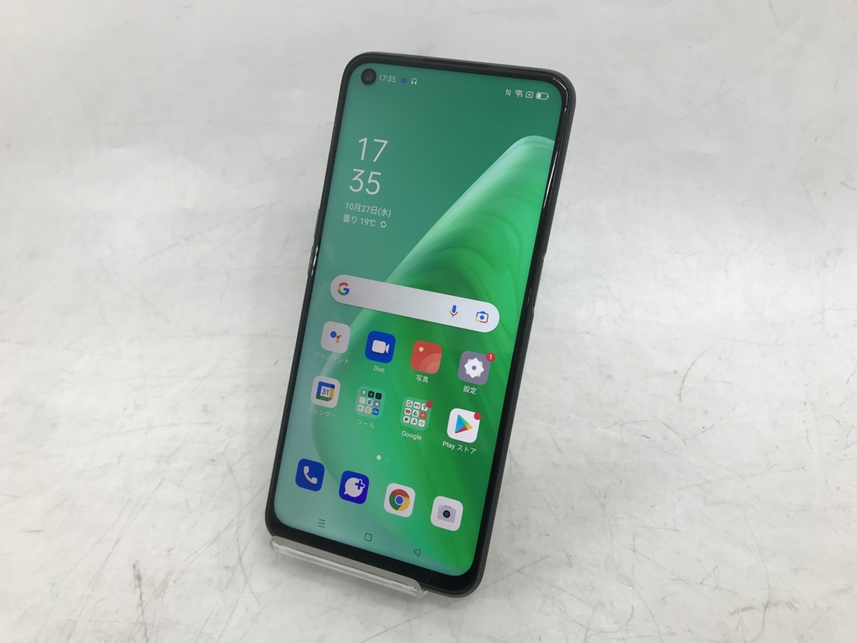 au】OPPO A54 5G 容量64GB シルバーブラック androidVer11 初期化済