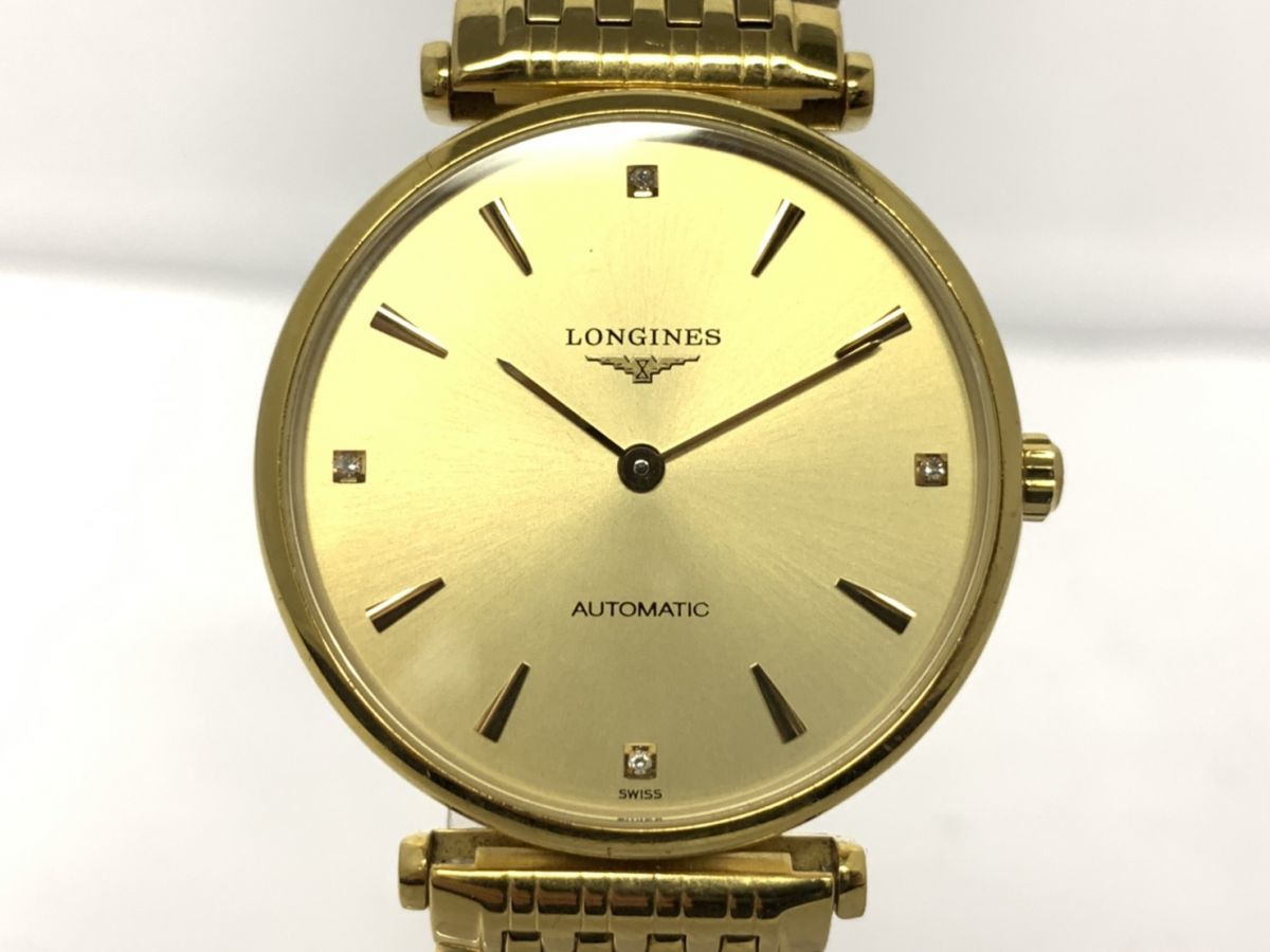 L980-U13-991◎ LONGINES ロンジン グランドクラシック L4.708.2 裏スケ ゴールド メンズ 腕時計 自動巻き 稼働 ④