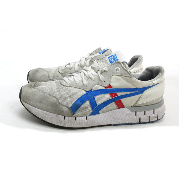 k■【28.5cm】オニツカタイガーOnitsuka Tiger 1183a396-100 REBILAC RUNNER スニーカー/白青/MENS■85【中古】