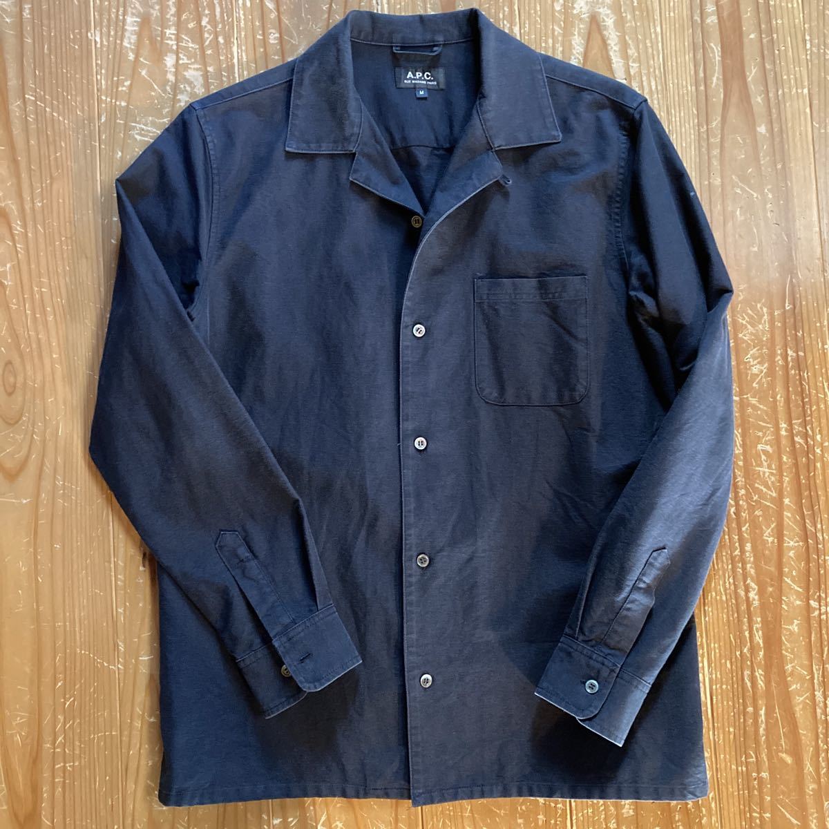品質保証，大得価 APC アーペーセー オープンカラーシャツ M ネイビー(シャツ)｜売買されたオークション情報、yahooの商品情報をアーカイブ公開 - オークファン 男性用