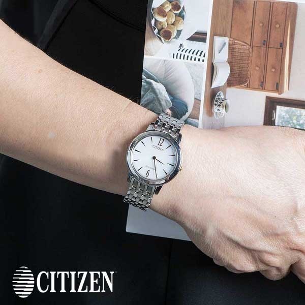 【1円】新品正規【電池交換不要】CITIZENシチズン女性用eco-driveステンレスベルト腕時計ゴールド金プレゼント贈り物WATCH EX1498-87A CITIZEN シチズン レディース 日付 正規品電池交換不要シチズン シチズン腕時計