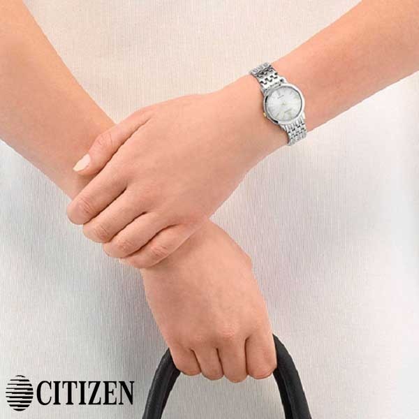 【1円】新品正規【電池交換不要】CITIZENシチズン女性用eco-driveステンレスベルト腕時計ゴールド金プレゼント贈り物WATCH EX1498-87A CITIZEN シチズン レディース 日付 正規品電池交換不要シチズン シチズン腕時計