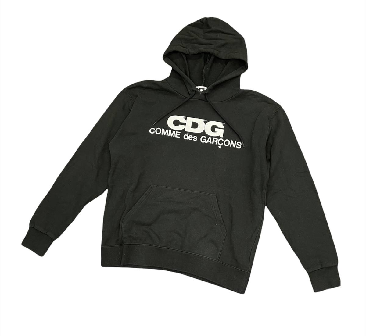 名作 □ COMME des GARCONS CDG 18AW ロゴ スウェット パーカー SZ 