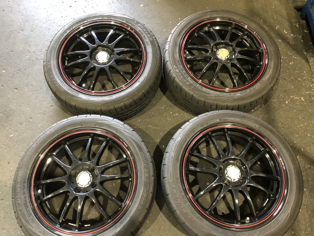 S-HOLD 4本 16インチ 4H タイヤホイール付き 6.5J 100-4穴 中古
