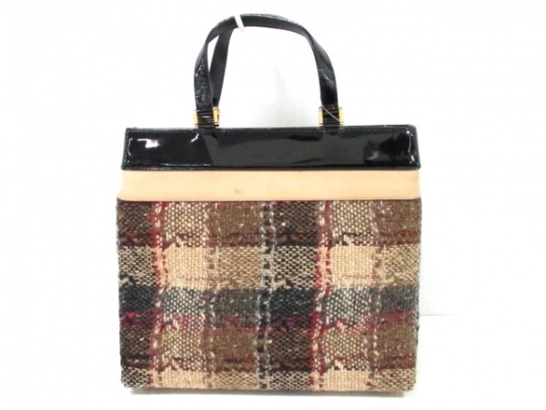 バーバリー BURBERRY トートバッグ レザー ウール（ブランドバーバリー 