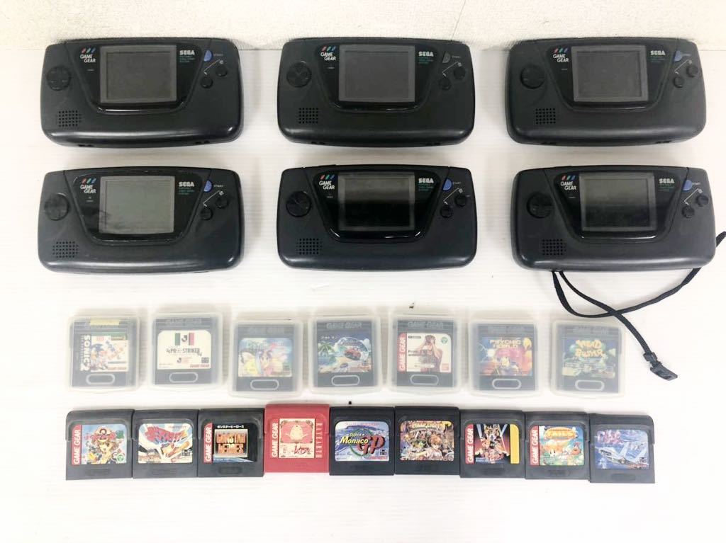T112404 SEGA セガ GAME GEAR/ゲームギアポータブルビデオゲームシステム HGG-3210 6台まとめ 現状品