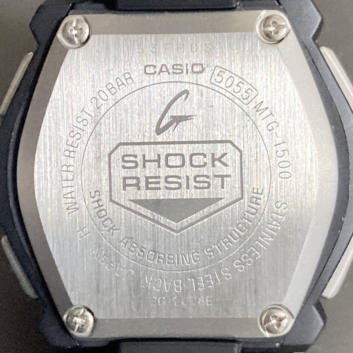 極美品 G-SHOCK MTG-1500-9AJF MT-G タフソーラー 電波受信 電波 