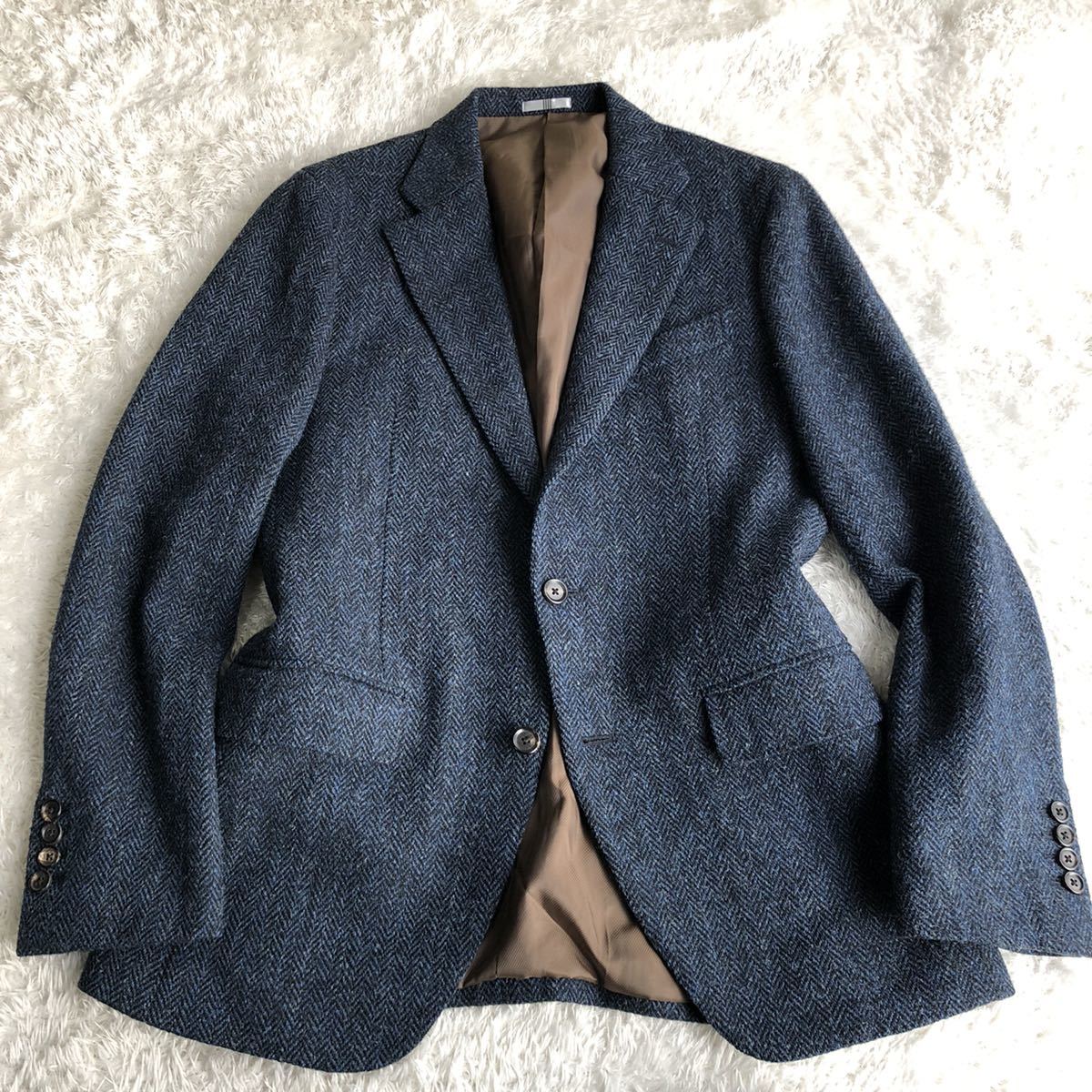 美品】 スーツセレクト ハリスツイード 2B ジャケット Lサイズ相当 