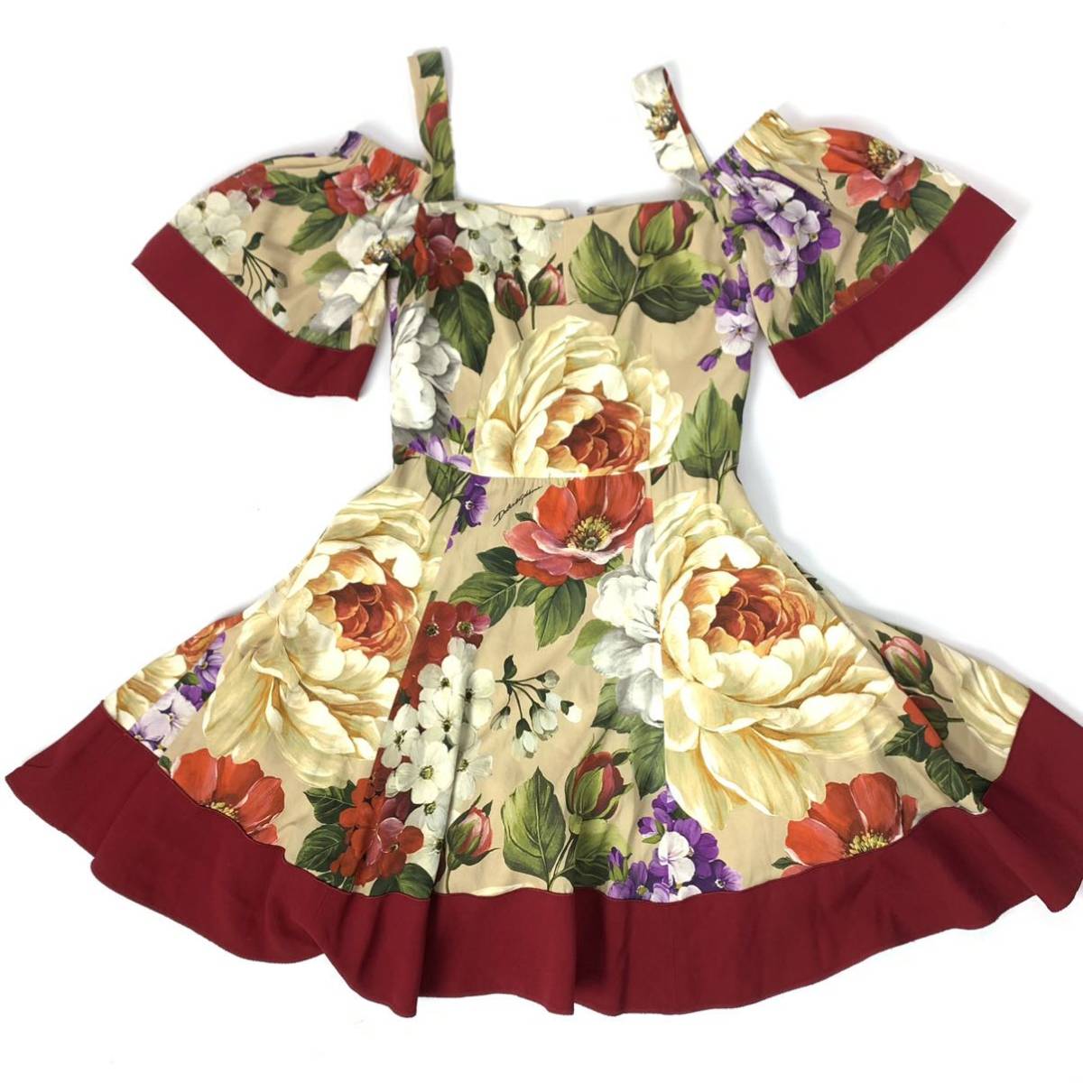 1円～ 美品 DOLCE&GABBANA ドルチェ&ガッバーナ オフショルダー 花柄 