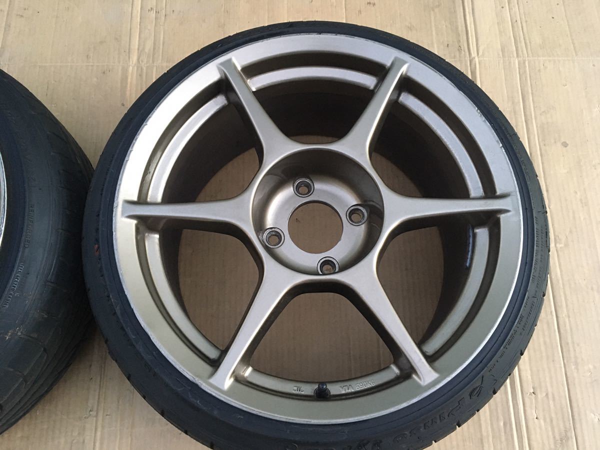 P1レーシング 17インチ 9J +27 PCD114.3 4穴 2本 195/40R17 バーディ