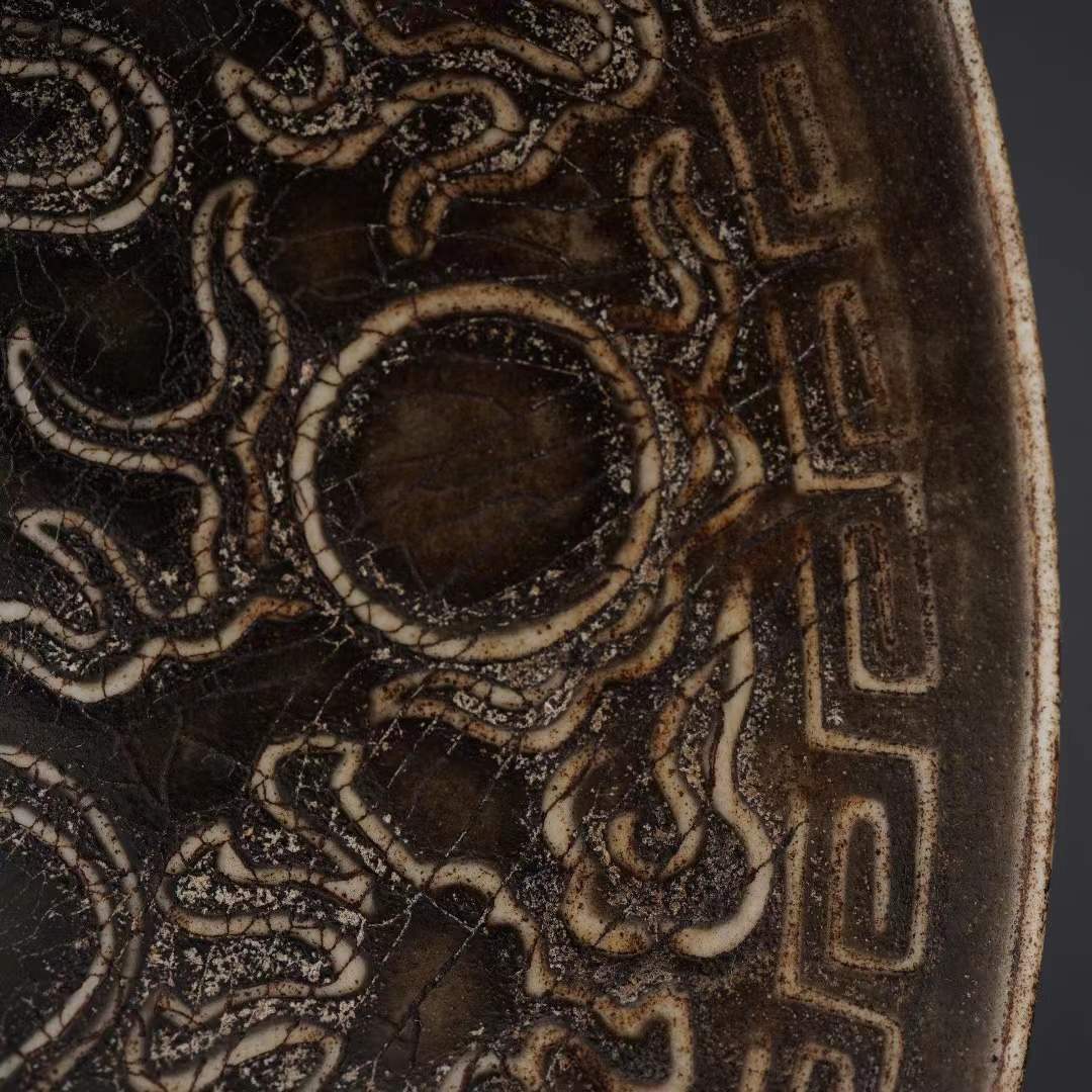 南宋・古陶磁器・磁州窯龍紋碗』極細工・骨董品・古賞物・中国古玩