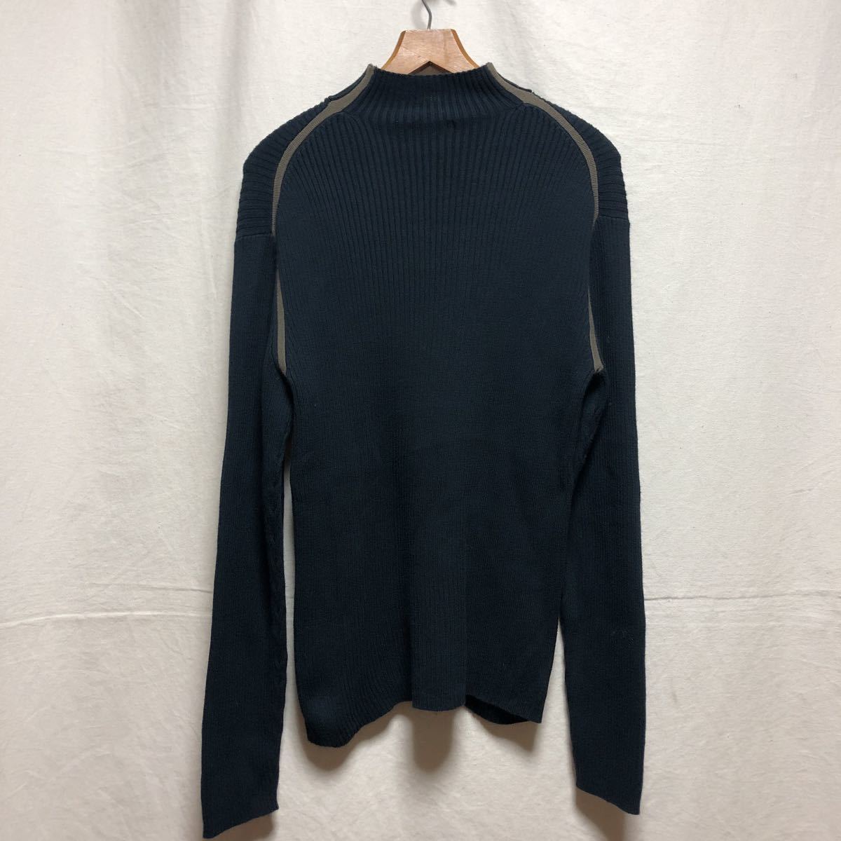 オールド DKNY ハイネック リブニット プルオーバー セーター コットン 