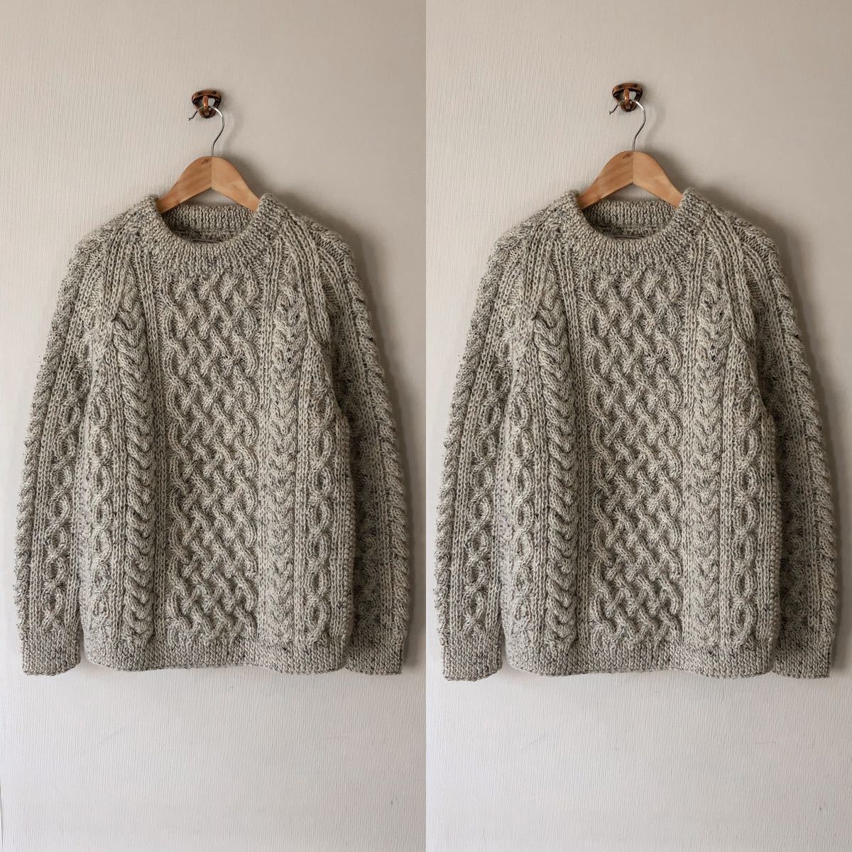 INVERALLAN 1A クルーネック アランニット セーター インバーアラン 