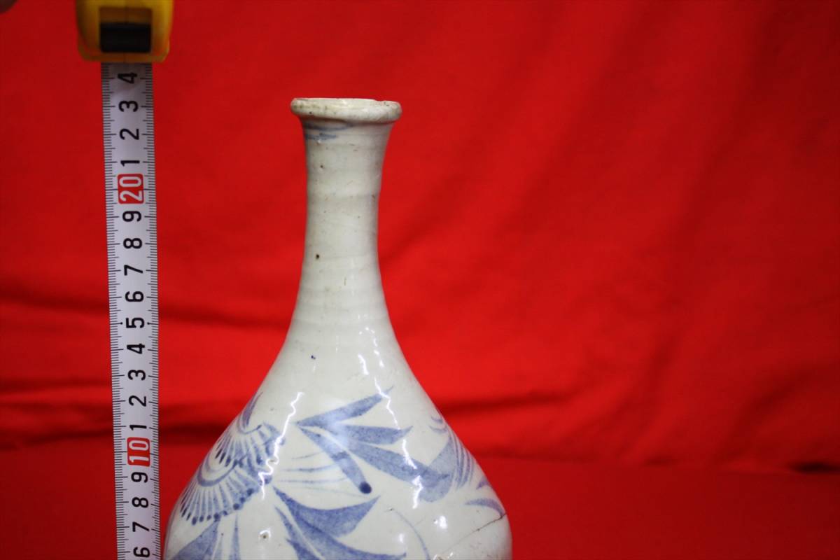 時代李朝徳利傷あり - 戸0520 ☆ 李朝時代☆徳利☆酒器☆魚絵☆朝鮮