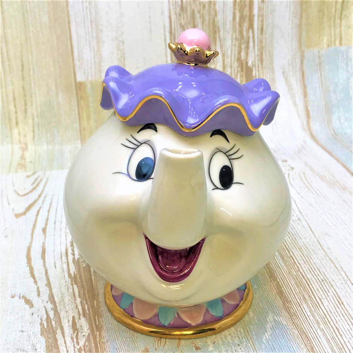 加藤工芸 Disney ディズニー 美女と野獣 ポット夫人 チップ（レア 