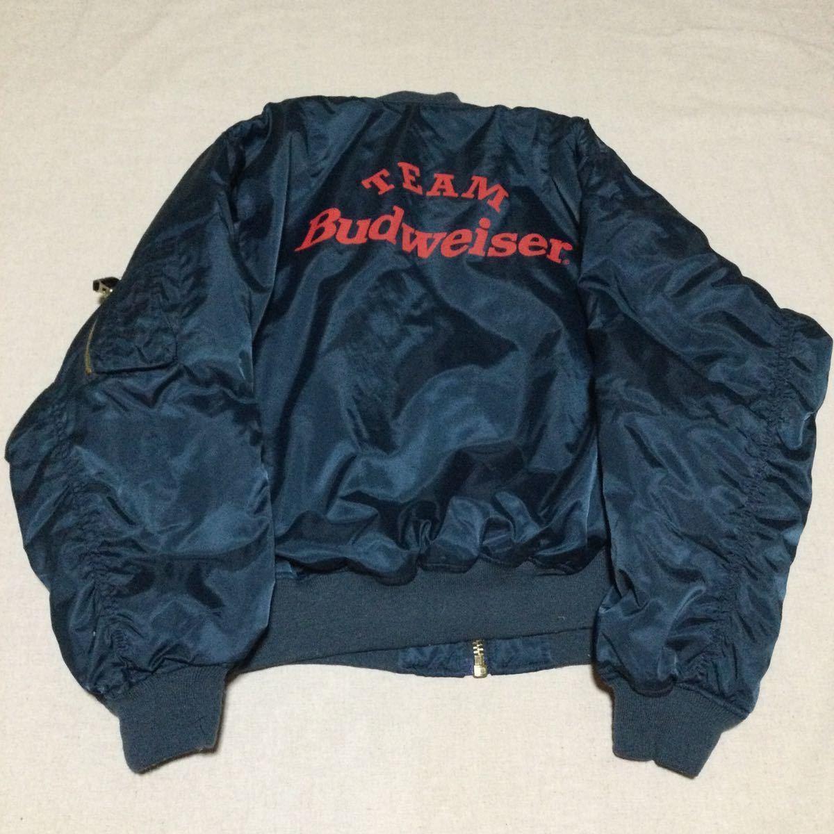 TEAM Budweiser MA-1 フライトジャケット リバーシブル バドワイザー(M 