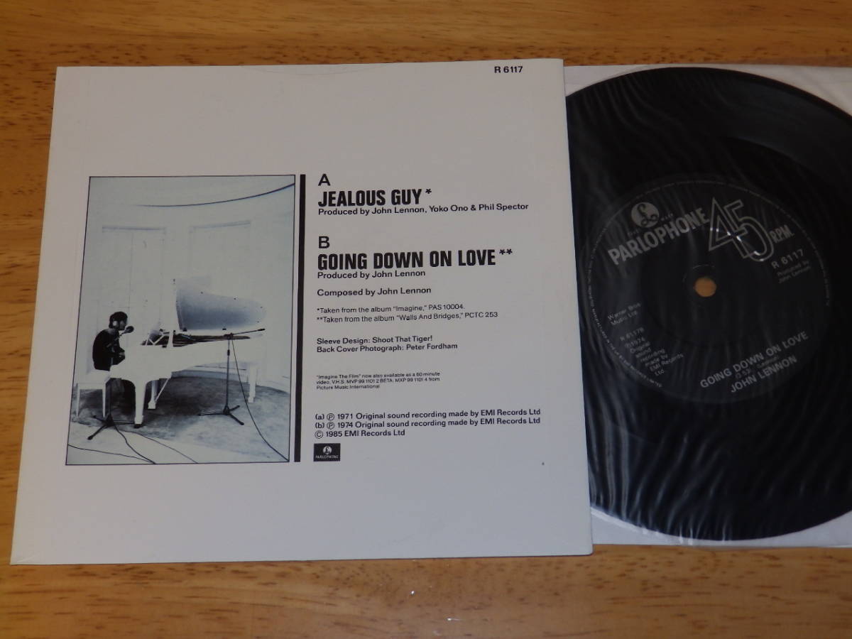 John Lennon ジョン レノン Jealous Guy Going Down On Love 英盤シングル R 6117 ビートルズ関連 Beatles The 売買されたオークション情報 Yahooの商品情報をアーカイブ公開 オークファン Aucfan Com