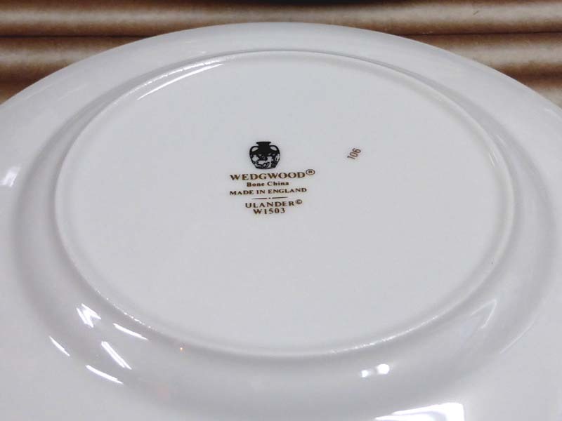 ウェッジウッド ユーランダー WEDGWOOD ULANDER カップ&amp;ソーサー スープカップ＆ソーサー WEDGWOOD ウェッジウッド ユーランダーパウダー ターコイズ ULANDER 中皿 デザートプレート W1503 直径17.8cm×高さ1.5cm 6枚 綺麗です