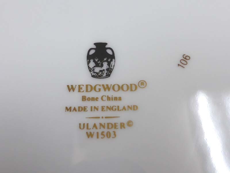ウェッジウッド ユーランダー WEDGWOOD ULANDER カップ&amp;ソーサー スープカップ＆ソーサー WEDGWOOD ウェッジウッド ユーランダーパウダー ターコイズ ULANDER 中皿 デザートプレート W1503 直径17.8cm×高さ1.5cm 6枚 綺麗です