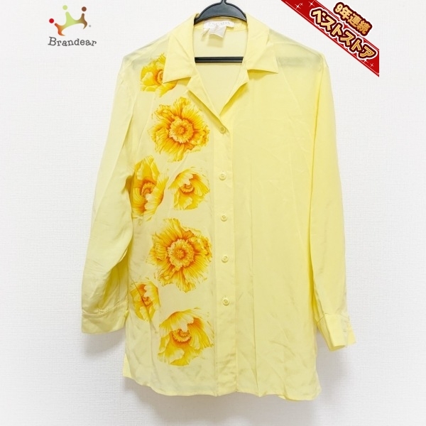 【人気SALE，安い】 エスカーダ ESCADA 長袖シャツブラウス サイズ36 M - イエロー&times;オレンジ レディース シルク/フラワー 花 トップス(エスカーダ)｜売買されたオークション情報、yahooの商品情報をアーカイブ エスカーダ