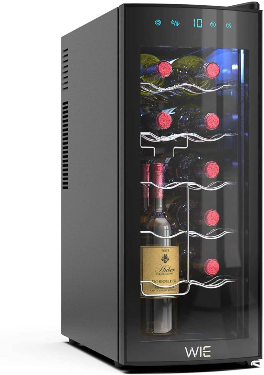 話題在宅商品 ワインセラー WIE 12本収納 最新 ペルチェ式 縦置き 静音式