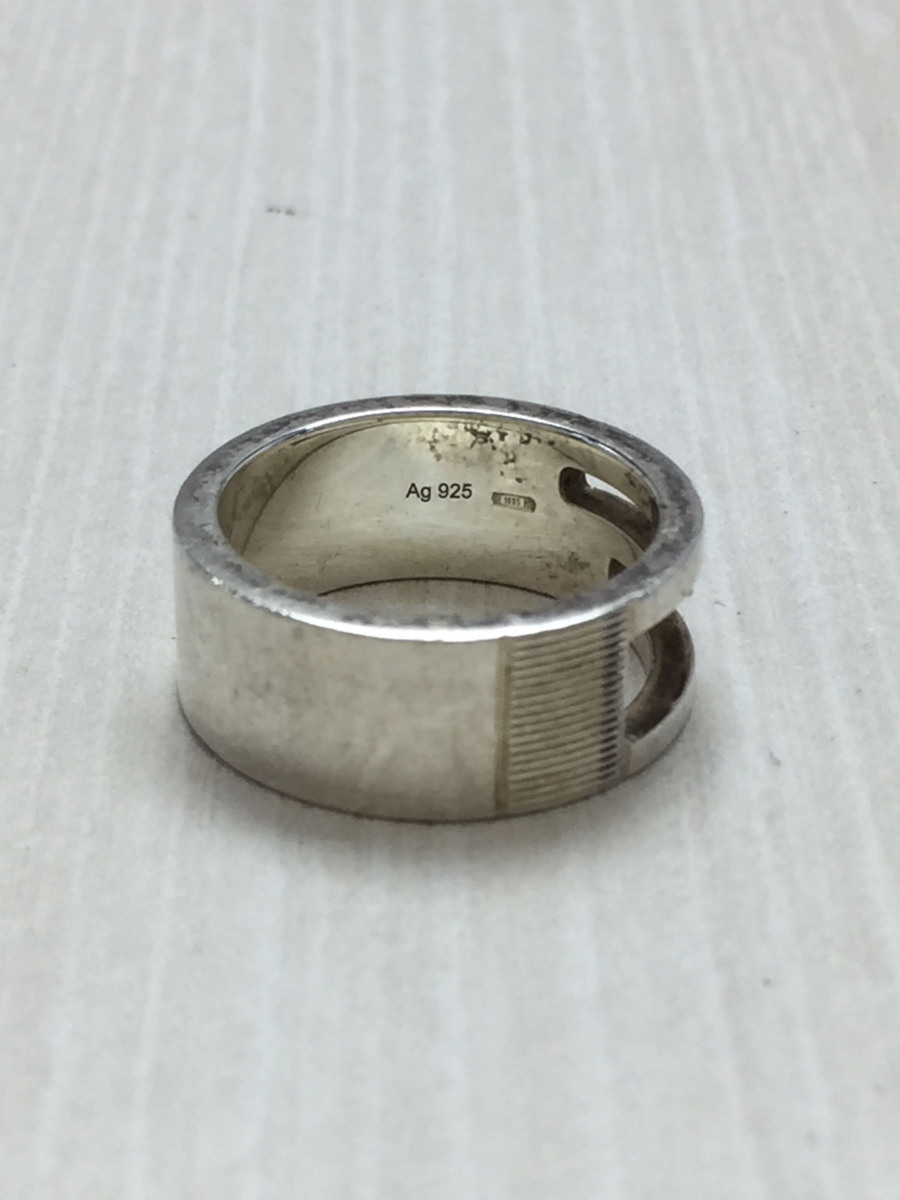 GUCCI◇ブランデッドレギュラーGリング/SILVER/12号/032660 09840 8106 