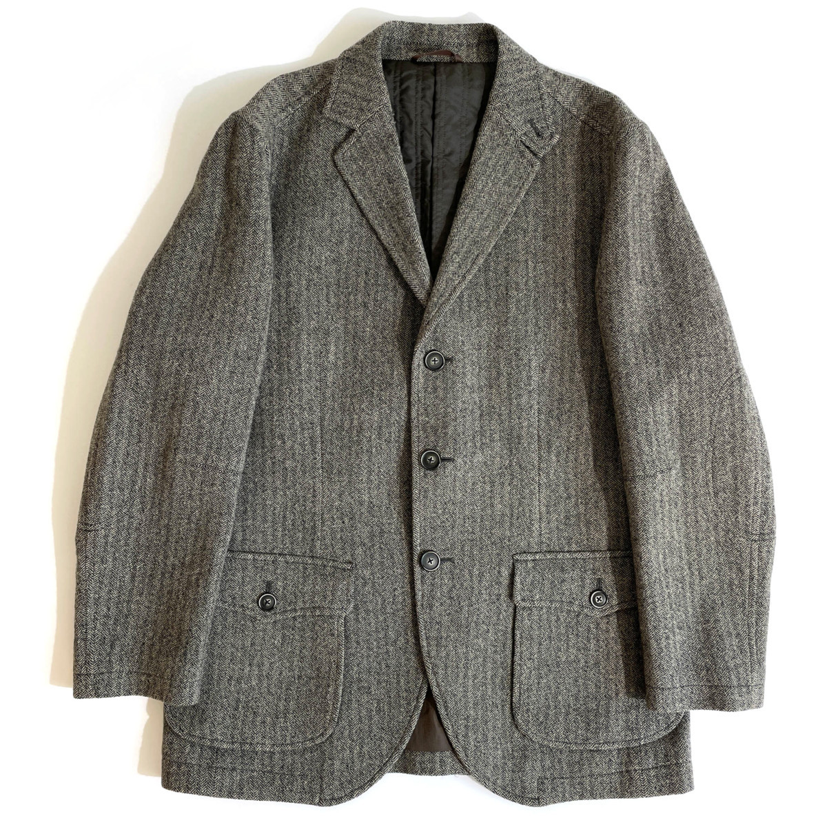 カシミヤ混◇エルボーパッチ付◇stanley blacker 中綿入り ストレッチ 