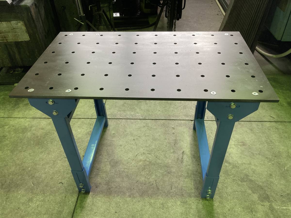 格安】溶接テーブル 溶接作業台 12ミリ厚1000x600 ☆テーブル+脚セット