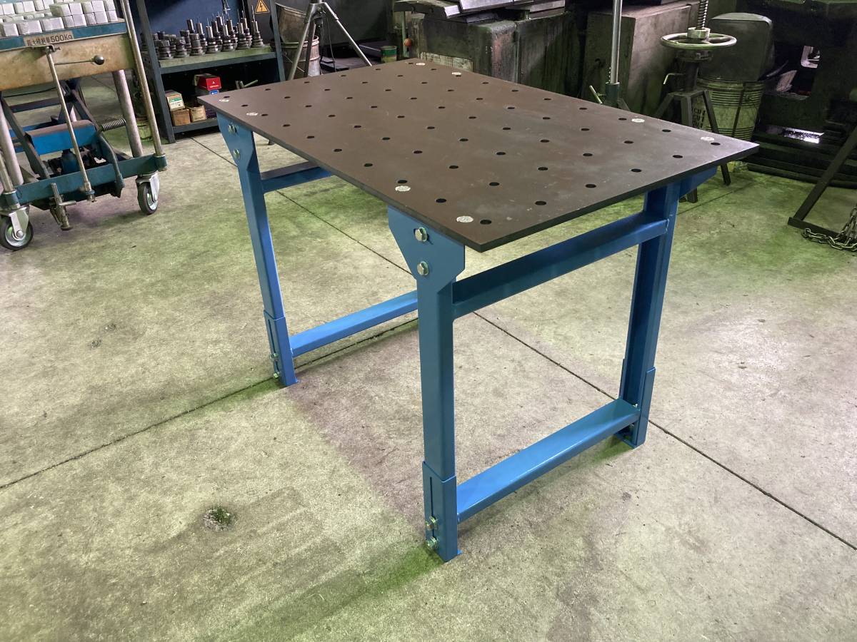 格安】溶接テーブル 溶接作業台 12ミリ厚1000x600 ☆テーブル+脚セット