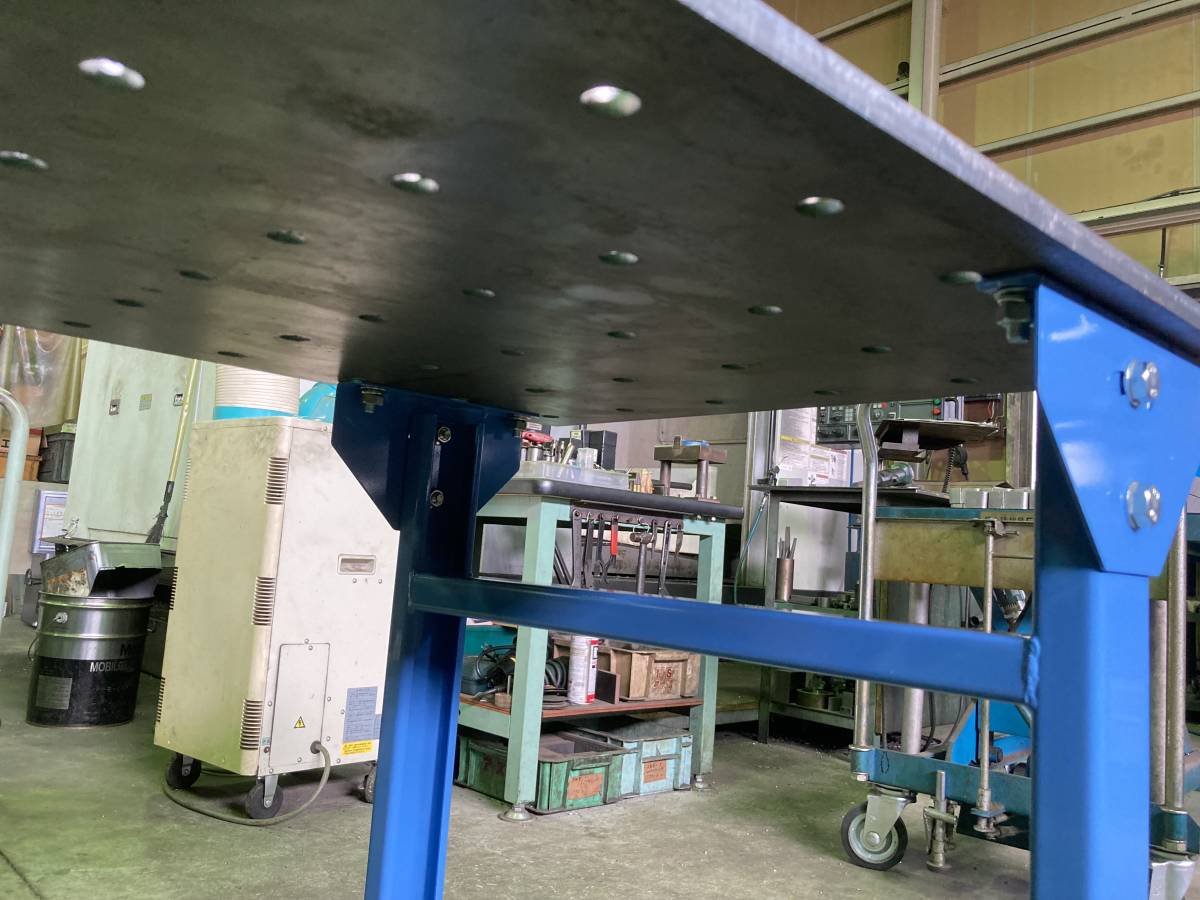 格安】溶接テーブル 溶接作業台 12ミリ厚1000x600 ☆テーブル+脚セット