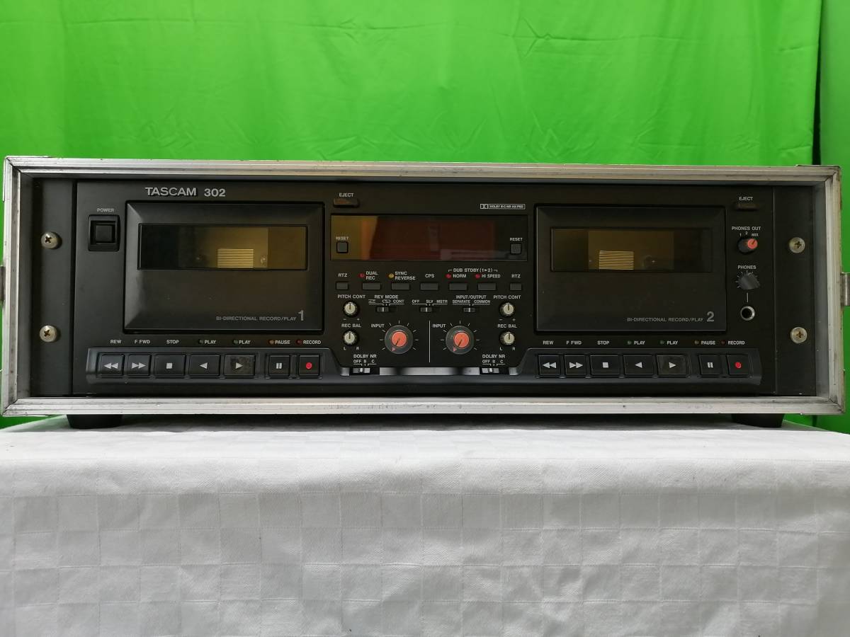 TASCAM 302 業務用カセットダブルデッキ TASCAM 0 業務用Wカセット