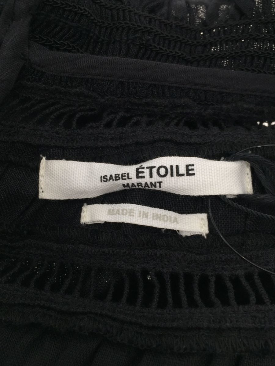 ISABEL MARANT ETOILE◆Albane Handkerchief Hem Linen Dress/34/BLK/ロングワンピース Marant | MARANT リネンワンピース ALBANE Garmentory