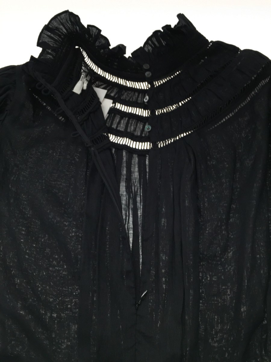 ISABEL MARANT ETOILE◆Albane Handkerchief Hem Linen Dress/34/BLK/ロングワンピース Marant | MARANT リネンワンピース ALBANE Garmentory