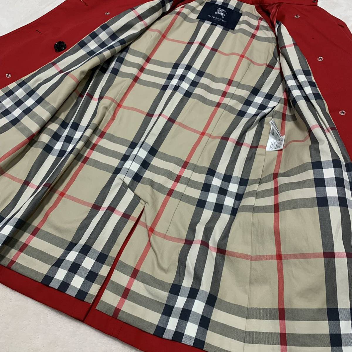 ほぼ未使用】希少な日本製 バーバリーロンドン トレンチコート 38 赤