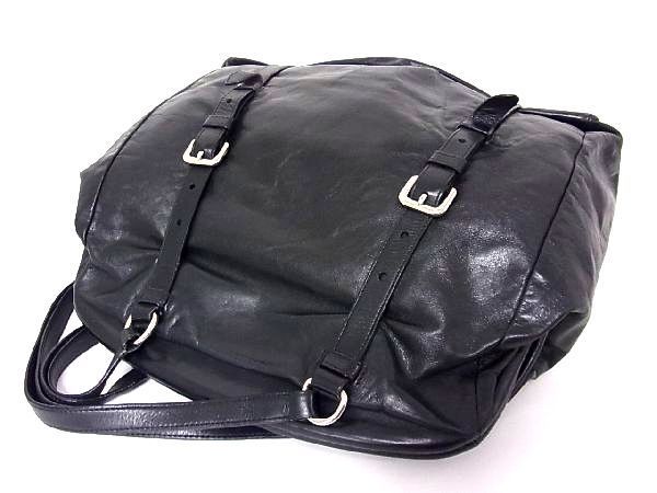 1円 PRADA プラダ BR3893 レザー シルバー金具 トートバッグ ショルダーバッグ 肩掛けかばん レディース メンズ ブラック系 V2960bオ PRADA プラダ レザー スタッズ エレクトラ サフィアーノ