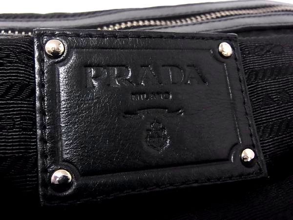 1円 PRADA プラダ BR3893 レザー シルバー金具 トートバッグ ショルダーバッグ 肩掛けかばん レディース メンズ ブラック系 V2960bオ PRADA プラダ レザー スタッズ エレクトラ サフィアーノ