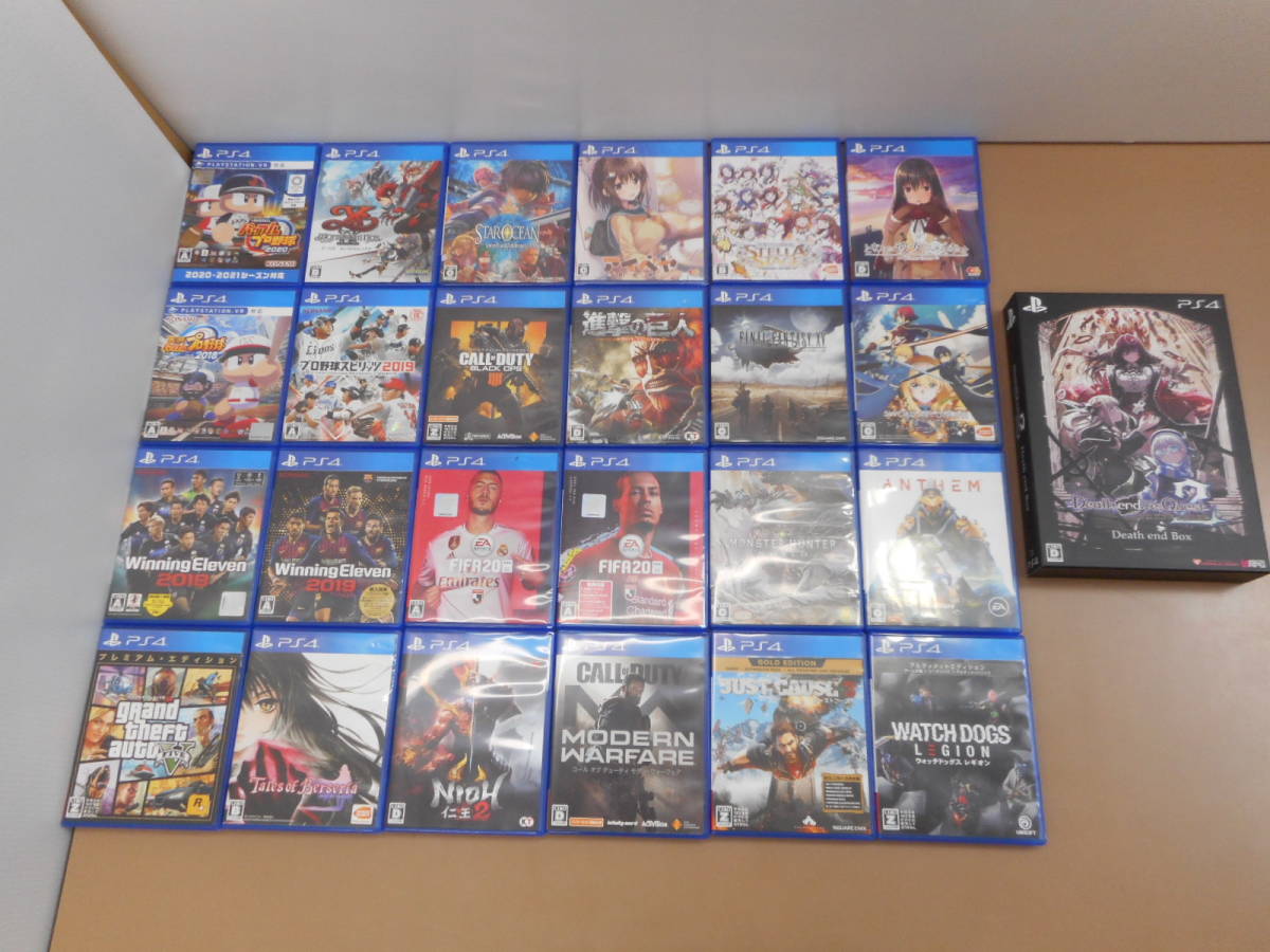 K048[08][ゲームソフト] 中品 PS4ソフト 25本セット/モンハン/進撃の 