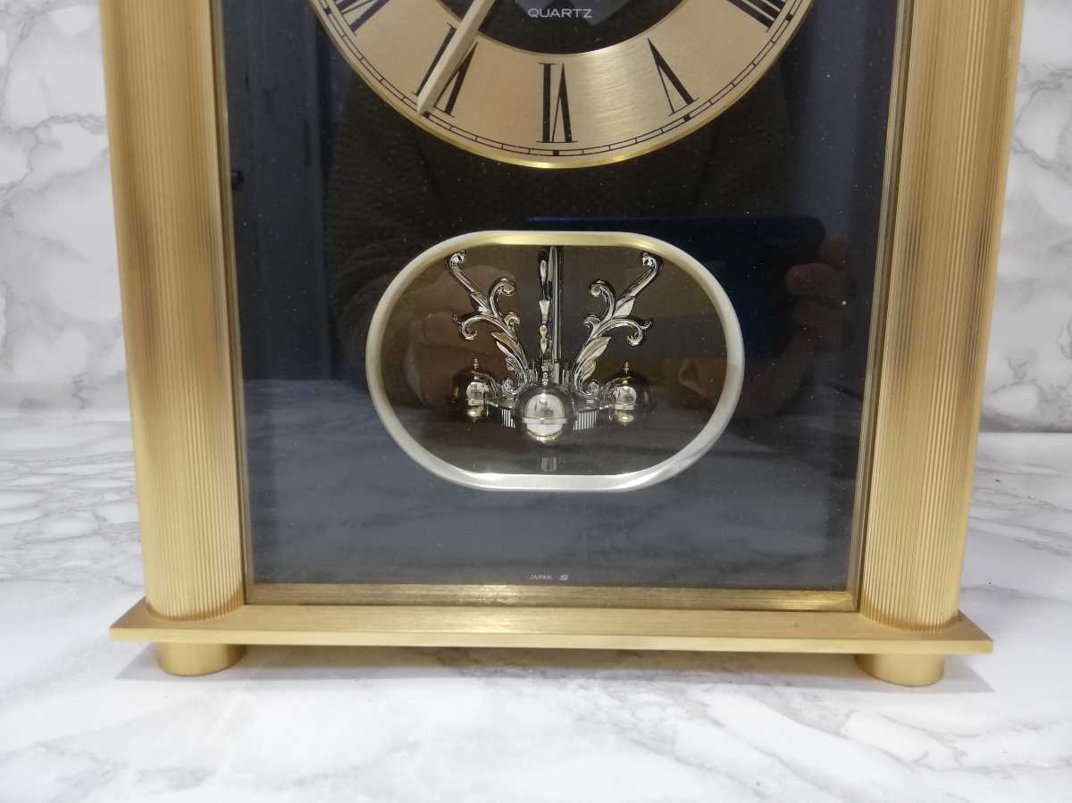 ☆SEIKO置時計☆ゴールド系 Qw520G SEIKO セイコー クォーツ QW520G クロック 置き時計 ゴールド色