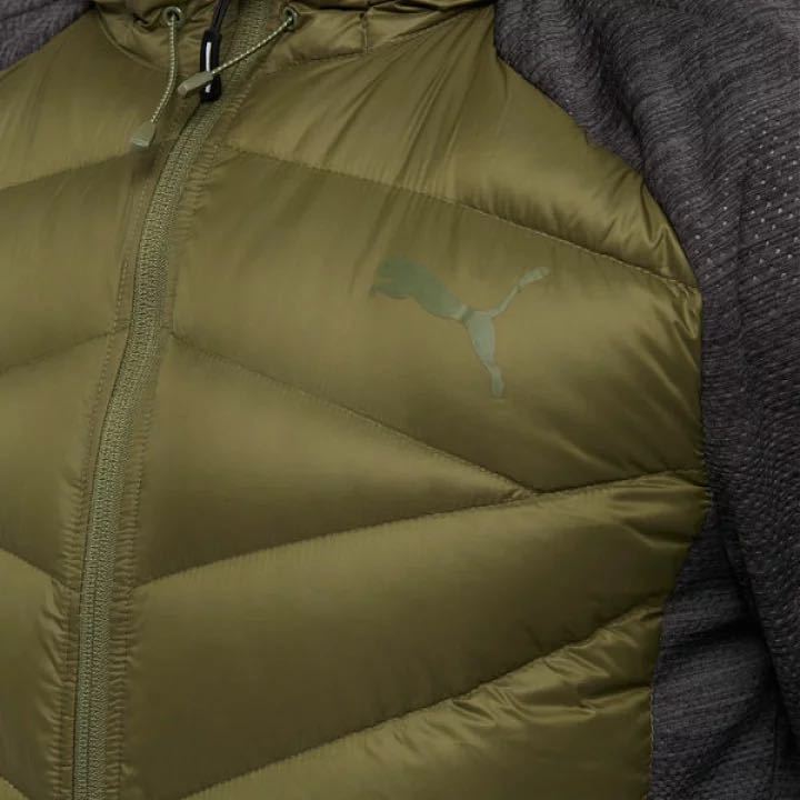 【XL】新品/PUMA/プーマ/パワーウォームハイブリッド 600 メンズ 異素材MIX ダウンジャケット/ダウン/防寒/保温/オリーブ/USサイズ PUMA メンズ 0 N78988399 V86132144 ウォームホワイト&frasl;デザートダスト[2952_4]