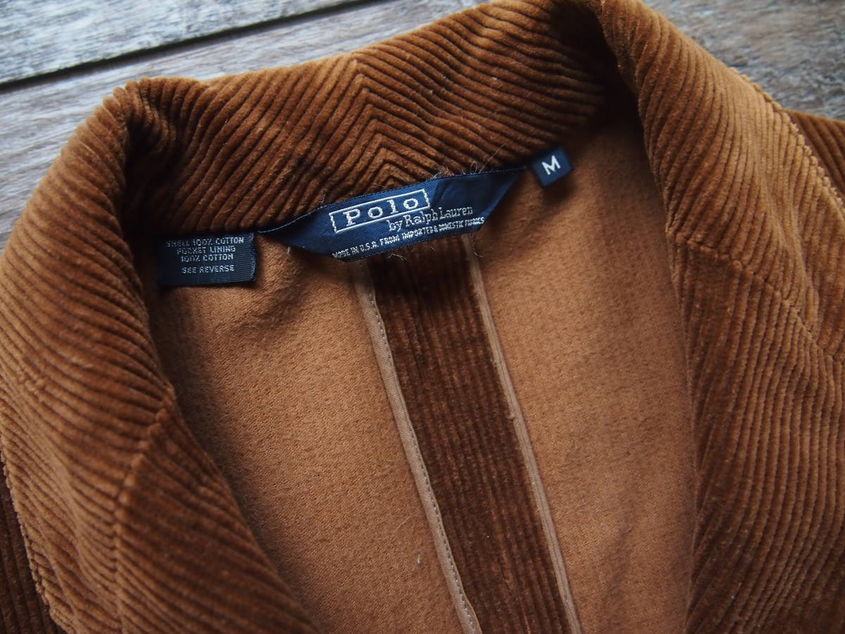 80s ラルフローレン 米国製/POLO Ralph Lauren 太コール ノーフォーク 
