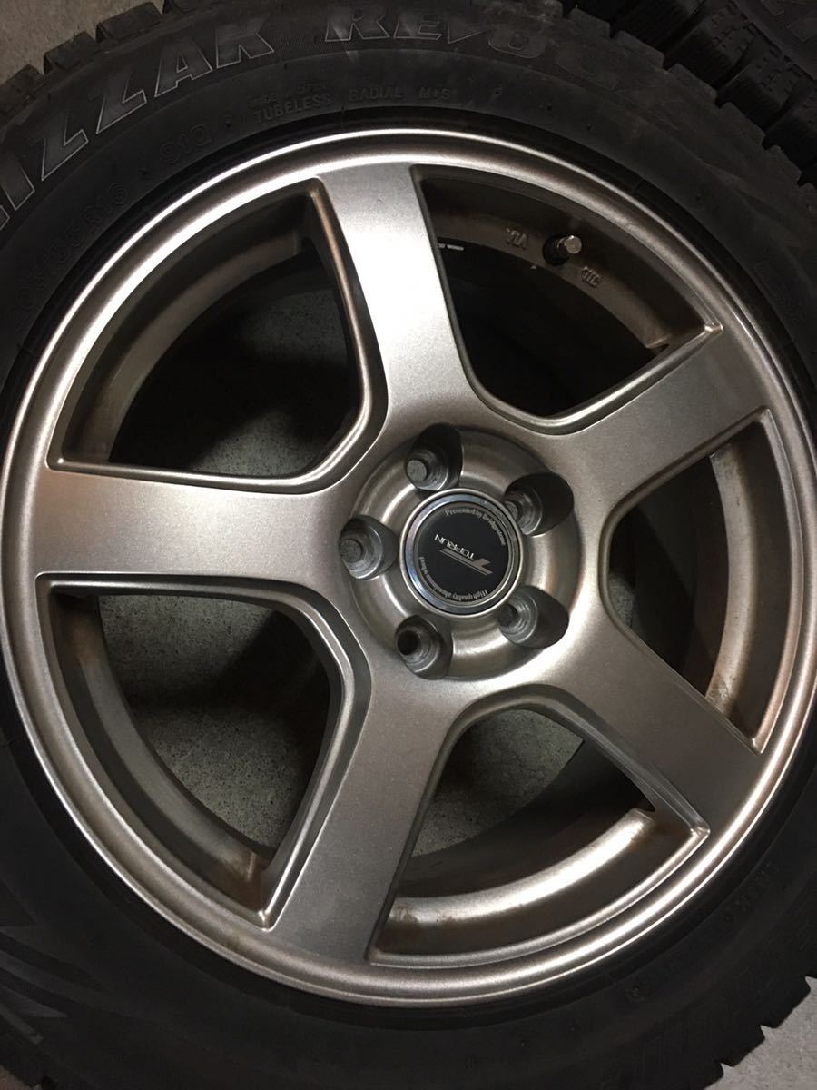 ★TOP　RUN　トップラン　6.5J+46　PCD100　プリウス　レガシィ　ウィッシュ　ブリザック　REVO　GZ　２０５　５５　１６ トップラン TOPRUN BRIDGESTONE 15in 美 r5（タイヤ・ホイール｜車用品）：車用品
