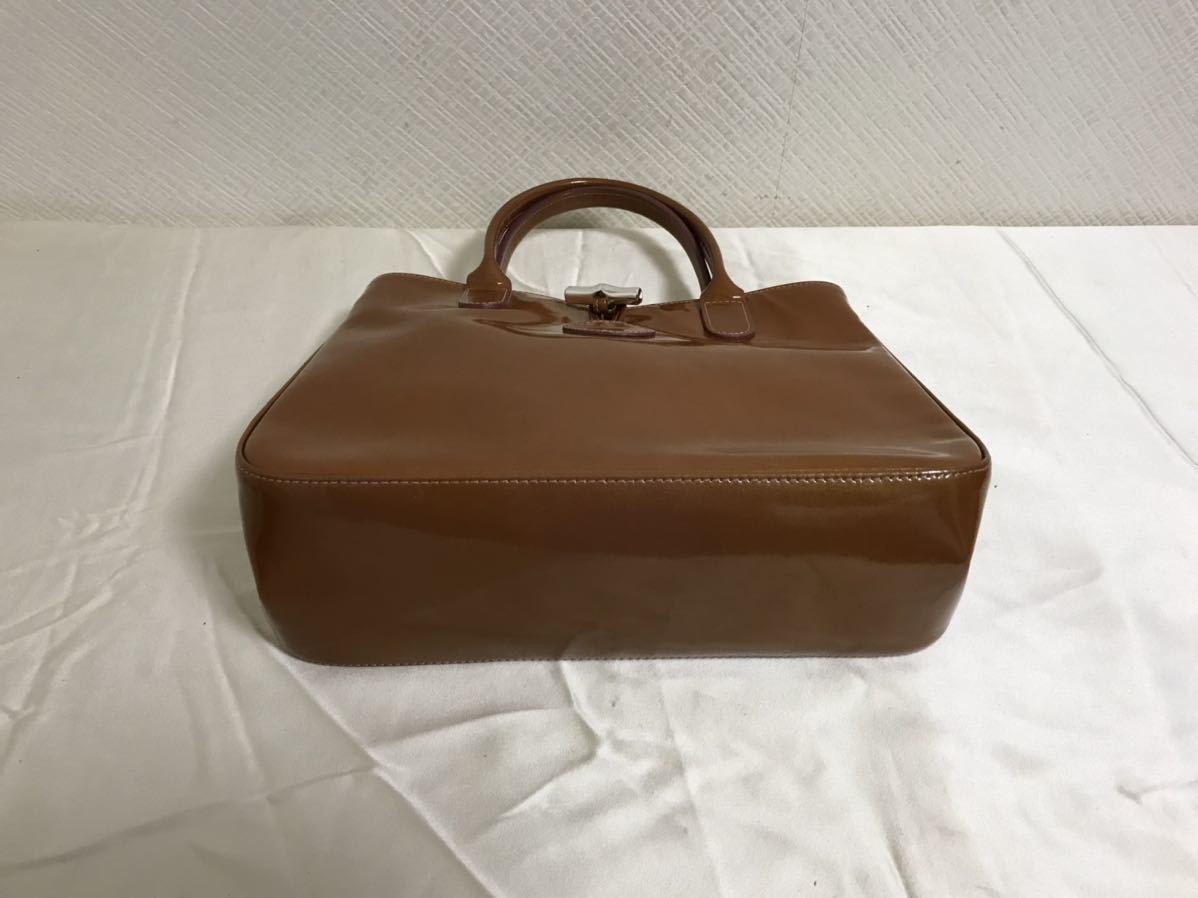 ロンシャン LONGCHAMP - エナメルバッグ ブラック 本物ロンシャン 