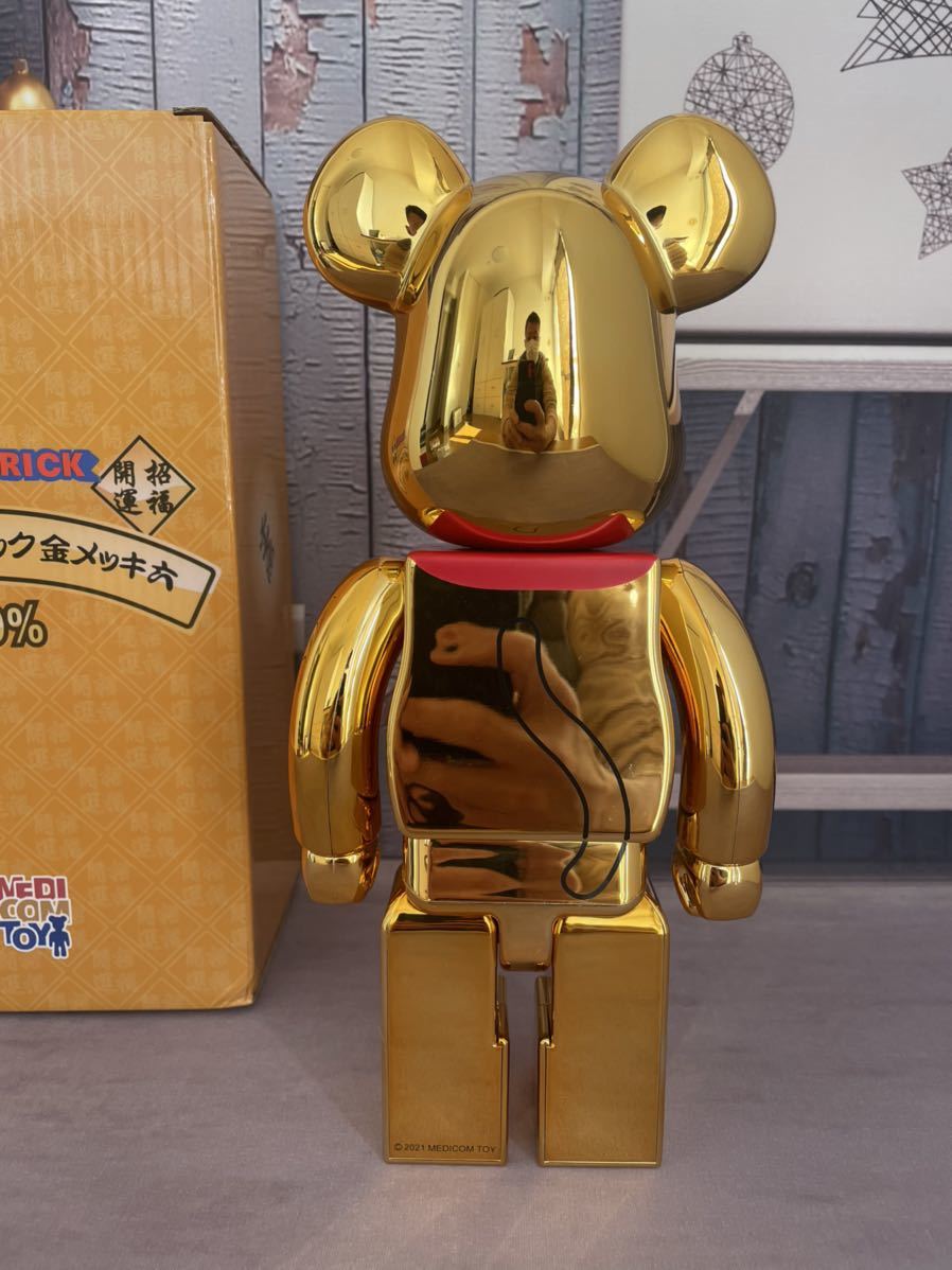 新品未使用☆即発送可 BE@RBRICK 招き猫 金メッキ 400% ベアブリック