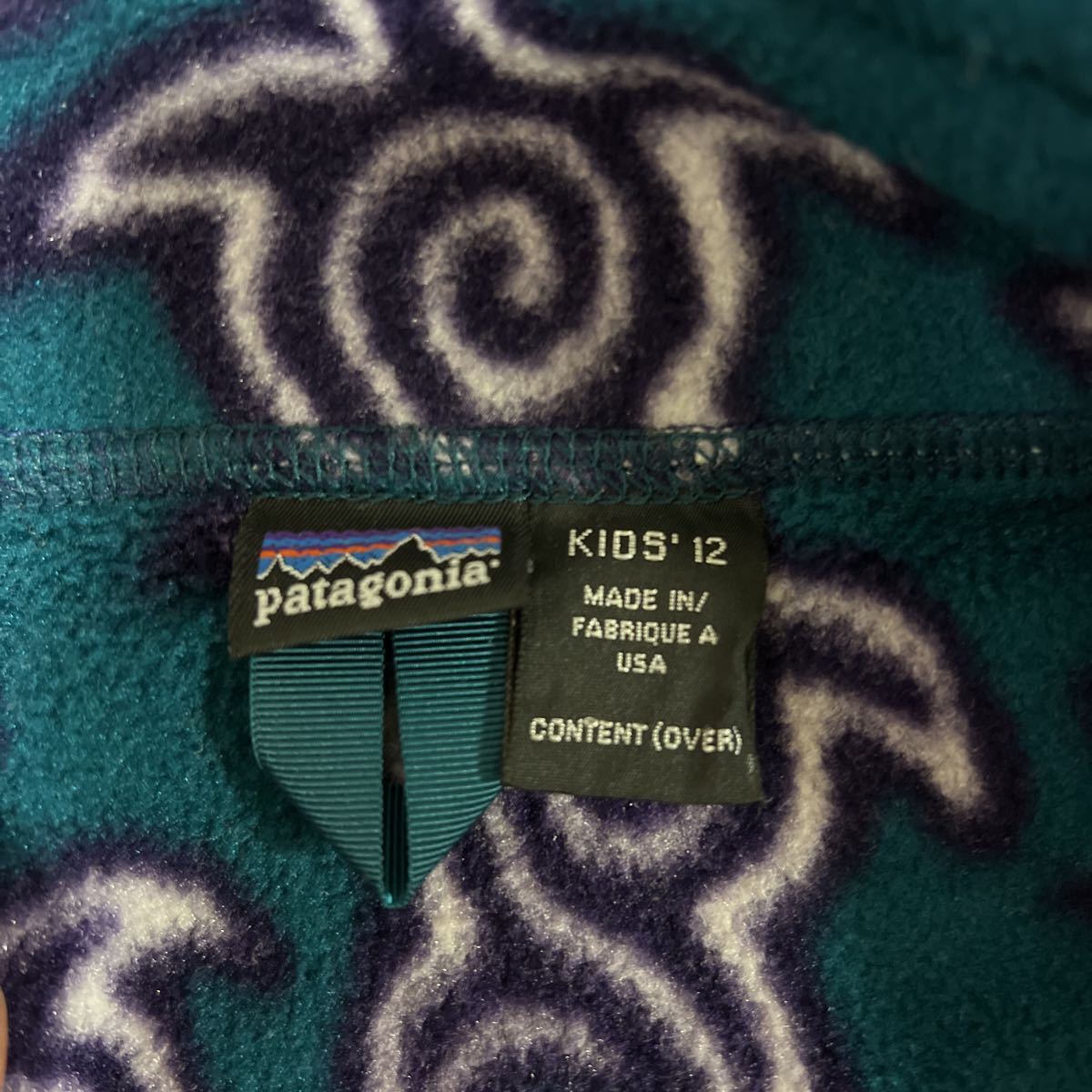 Patagonia パタゴニア スナップT フリース キッズ タートル柄 USA製 