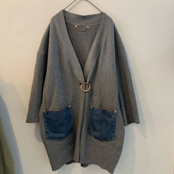 美品 未使用 DIESEL ディーゼル ロングカーディガン リバーシブル  