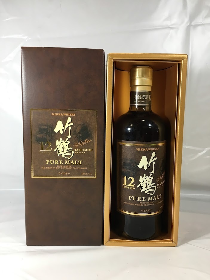 □古酒 未開封 ニッカウイスキー 竹鶴12年 ピュアモルト 700ml 計1 