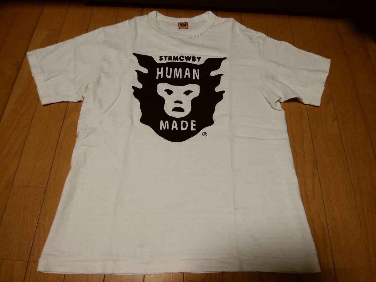 HUMAN MADE ヒューマンメイド】TシャツL 日本製 人気ロゴプリント入り 