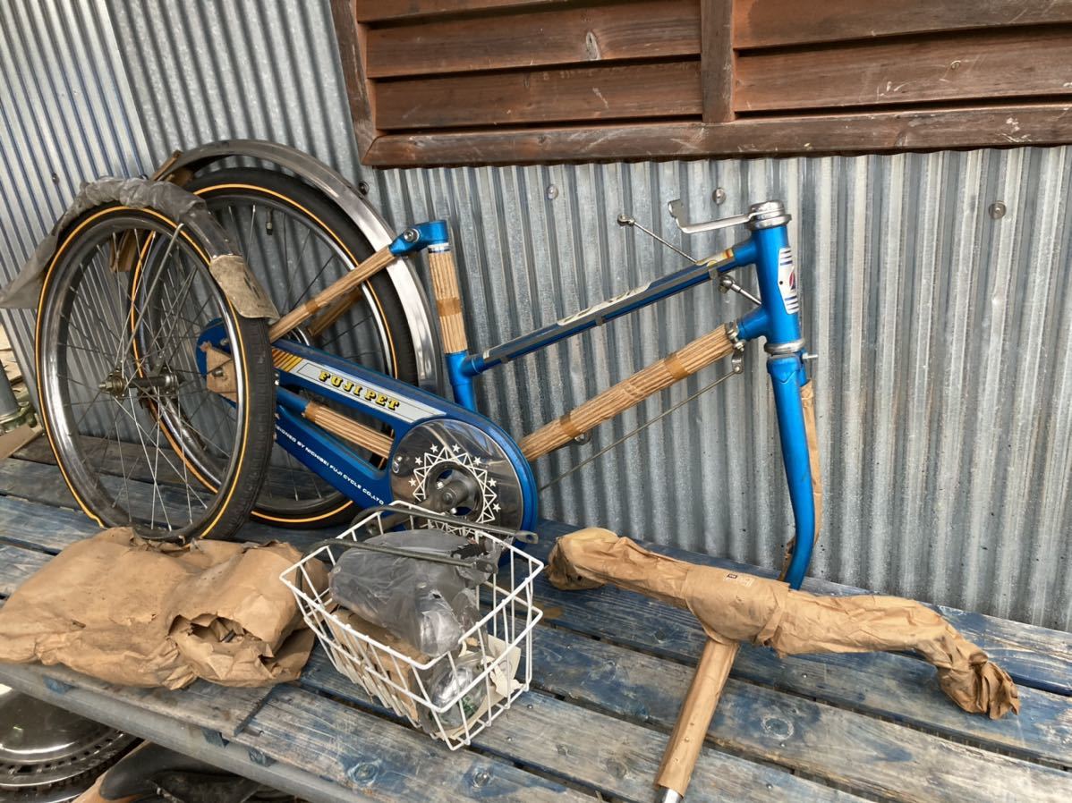 富士自転車 実用車 レトロ 自転車 ロッドブレーキ 昭和 古い