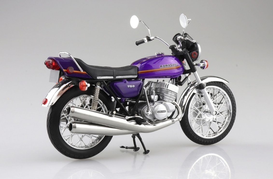 お気に入りの 送料込み 昭和レトロ アオシマ スカイネット 1 12 カワサキ 750 Ss マッハ Iv キャンディーパープル 未開封品 Lacistitis Es
