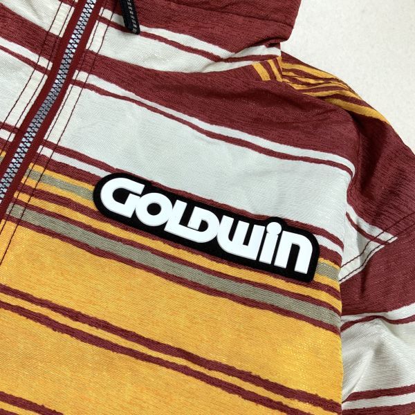 良品 GOLDWIN ゴールドウィン マルチカラー ボーダー デザイン スノボウエア スキーウエア メンズ Lサイズ レッド イエロー | ゴールドウィン GOLDWIN FACE ❇︎ 軽量&amp;コンパクトでレインスーツの域を超えたマルチアウター〈ゴールド